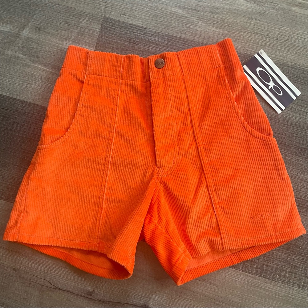OP 80s surf corduroy orange shorts